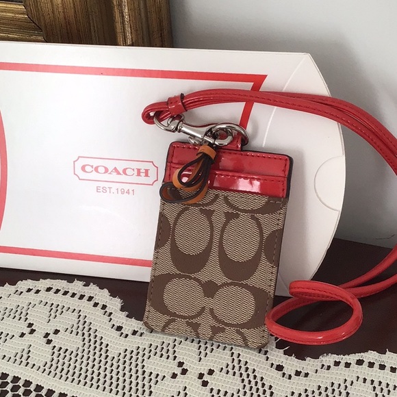 Coach Accessories - Coach ID case with lanyard